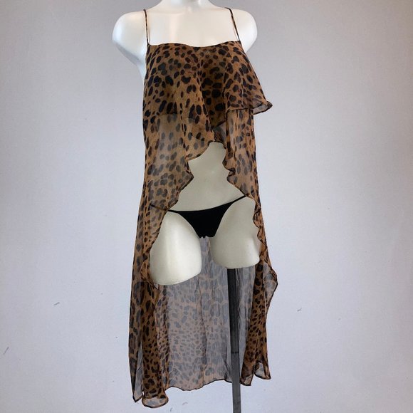 Unif WAVE Leopard Print Asymmetrical Tank Top - Picture 2 of 8